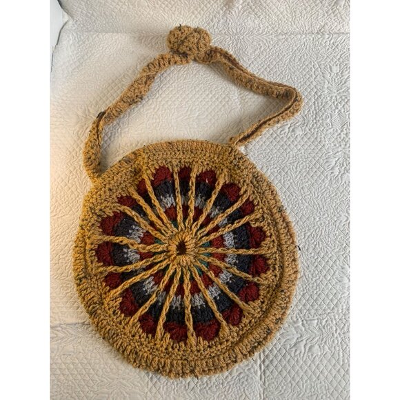 Handmade Round Hand Crocheted Handbag - New - Picture 7 of 11